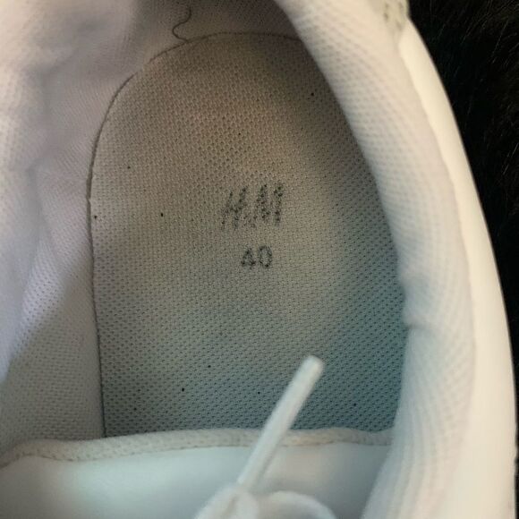 H&M white faux leather sneakers Size 40 - Picture 9 of 10
